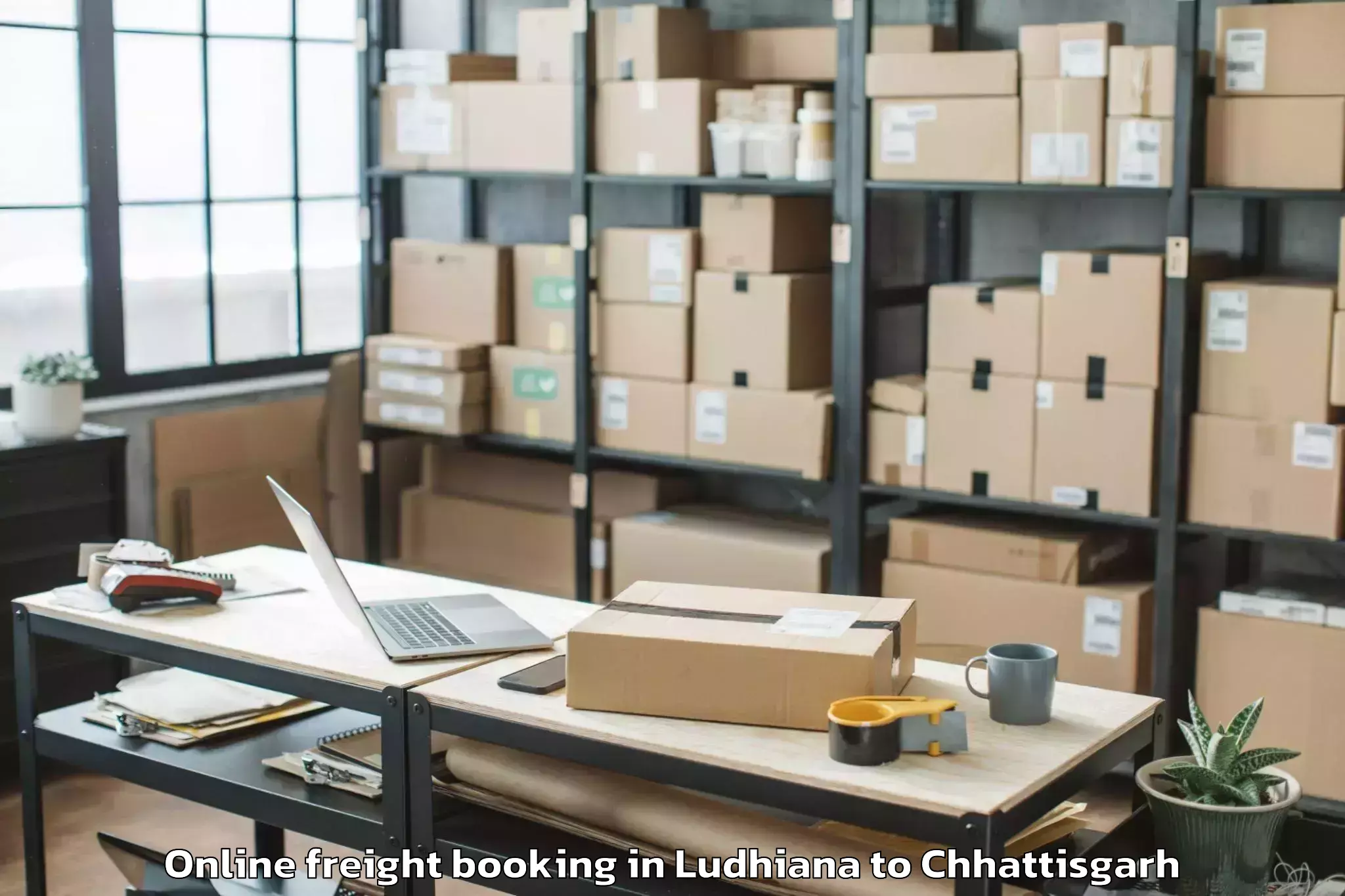 Professional Ludhiana to Jagdalpur Airport Jgb Online Freight Booking